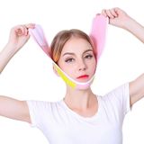  074 Phiên bản nâng cao tông màu da cho nam và nữ Băng bó nâng cơ mặt V Mặt nạ định hình cằm đôi 