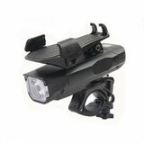  Đèn chiếu sáng dành cho xe đạp 500LM Giá đỡ điện thoại di động đa chức năng Đèn trước đi xe có còi 4000 mAh (Đen) 
