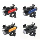  Đèn chiếu sáng dành cho xe đạp 500LM Giá đỡ điện thoại di động đa chức năng Đèn trước đi xe có còi 4000 mAh (Đen) 