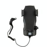  Đèn chiếu sáng dành cho xe đạp 500LM Giá đỡ điện thoại di động đa chức năng Đèn trước đi xe có còi 4000 mAh (Đen) 
