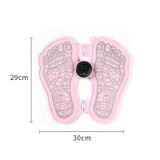  Máy mát xa chân mini MLR-125 Máy mát xa chân cho người cao tuổi EMS Máy mát xa chân thư giãn tại nhà, Hình dạng: Màu hồng (có thể sạc lại) 