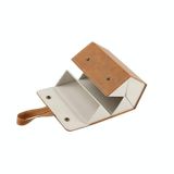  Hộp đựng kính trang sức đa chức năng Hộp đựng kính làm bằng da PU hạt nhỏ, Mẫu: L6401 (Nâu) 