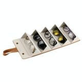  Hộp đựng kính trang sức đa chức năng Hộp đựng kính làm bằng da PU hạt nhỏ, Mẫu: L6401 (Nâu) 