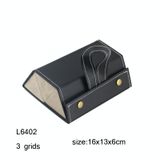  Hộp đựng kính trang sức đa chức năng Hộp đựng kính làm bằng da PU hạt nhỏ, Mẫu: L6402 (Đen) 