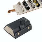  Hộp đựng kính trang sức đa chức năng Hộp đựng kính làm bằng da PU hạt nhỏ, Mẫu: L6402 (Đen) 