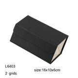  Hộp đựng kính trang sức đa chức năng Hộp đựng kính làm bằng da PU hạt nhỏ, Mẫu: L6403 (Đen) 