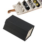  Hộp đựng kính trang sức đa chức năng Hộp đựng kính làm bằng da PU hạt nhỏ, Mẫu: L6403 (Đen) 
