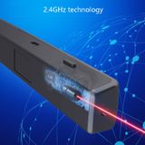  Bút quay trang laser Deli 2.4GHz Bút máy chiếu giọng nói có thể sạc lại, Mẫu: 2802PL (Đen) 