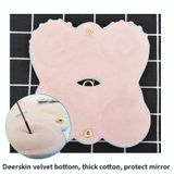  Hộp đựng kính râm PU dễ thương và ngộ nghĩnh Hộp đựng kính cầm tay có khóa treo, Màu sắc: Hoa (Phù hợp với màu xanh hồ) 