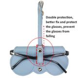  Hộp đựng kính râm PU dễ thương và vui nhộn Hộp đựng kính cầm tay có khóa treo, Màu: Mengbao (Màu xám khâu) 