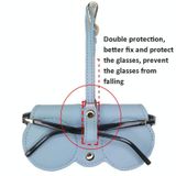  Hộp đựng kính râm PU dễ thương và vui nhộn Hộp đựng kính cầm tay có khóa treo, Màu sắc: Lông vũ 