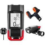  Đèn đồng hồ mã cho xe đạp không dây 3 trong 1 Ánh sáng mạnh Ánh sáng phía trước, Màu sắc: Nâng cấp Nổi (Đỏ) 