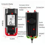  Đèn đồng hồ mã cho xe đạp không dây 3 trong 1 Ánh sáng mạnh phía trước, Màu sắc: Màu xanh dương Nâng cấp nổi + Đèn đuôi 