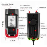  Đèn đồng hồ mã xe đạp không dây 3 trong 1 Ánh sáng mạnh phía trước, Màu sắc: Đen Nâng cấp Nổi + Đèn đuôi 
