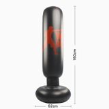  Túi đấm đấm bốc hơi thẳng đứng thể dục Cột đấm bốc Tumbler Túi đấm cột Catharsis, Chiều cao: 1,6m 