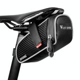  WEST BIKING Bicycle Waterproof Tail Bag Mountain Bike Riding Equipment Saddle Bag Small (Black Gray) 