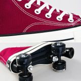  Flash Roller Skates Giày dành cho Người lớn Trẻ em Bốn bánh Vải Trượt patin Giày trượt Roller Double Row Giày trượt patin, Kích thước: 36 (Màu đỏ tía + Túi đặc biệt) 