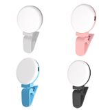  2 PCS Điện thoại di động Đổ đầy ánh sáng Máy ảnh Ảnh LED Đèn selfie (Hồng) 