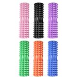  Bộ cột Yoga thư giãn cơ bắp 3 in 1 Eva Foam Roller Yoga, Chiều dài: 33cm (Màu tím lưỡi liềm) 