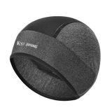  WEST BIKING Summer Riding Ice Silk Cap Mũ chống gió Mũ bảo hiểm mỏng bên trong Mũ bảo hiểm thoáng khí và khô nhanh Mũ bảo hiểm có mũ bảo hiểm, Kích thước: Một kích cỡ (Xám) 