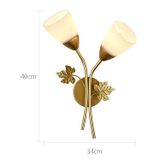  6014 Iron Wall Lights LED Bedroom Bedside Lights Postmodern Corridor Trump Light Hotel Restaurant Lighting, Power source: 5W White Light( Golden Double Head) 