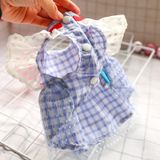  Dog Cat Spring And Summer Clothes Pet Skirt, Size: M(Red Ribbon Blue Griffine Skirt) 