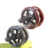  Bánh xe bụng PU Shanlian bánh xe hai bánh câm tập thể dục con lăn thể dục với miếng đệm quỳ (bánh xe lớn (màu đen trong suốt)) 