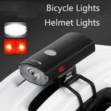  West Biking YP0701281 Đèn xe đạp Mũ bảo hiểm Đèn cảnh báo phía trước và đuôi Đèn USB Night Cưỡi Thiết bị xe đạp leo núi với đèn bên (Đen) 