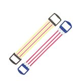  2 chiếc ba ống TPE Tường ròng rọc Dây đàn hồi Thiết bị tập thể dục tại nhà cho phụ nữ và trẻ em, giao hàng màu sắc ngẫu nhiên 