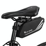  West Biking YP0707219 Xe đạp di động Túi đuôi phản quang Túi yên ngựa Túi cứng Vỏ ghế Túi đựng đồ chơi (Đen) 