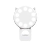  3 chiếc Beauty Selfie Round Live Clip Led ngoài Phim hoạt hình Điện thoại di động Mini Fill Light (Trắng) 