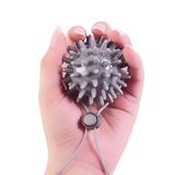  2 chiếc TPR Grip Ball Phục hồi chức năng Hemiplegia Stroke Massage Bóng ngón tay, Đặc điểm kỹ thuật: 6cm với dây (Xám) 