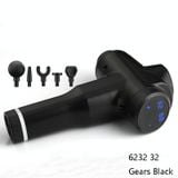 Cơ bắp thư giãn Thiết bị thể dục di động Massage Fascia Gun, Đặc điểm kỹ thuật: 6232 32 bánh răng màu đen (phích cắm EU) 