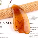  Tấm cạo nhựa Massage Gân mặt Thẩm mỹ viện Bảng cạo râu Bút châm cứu, Phân loại màu sắc: Tam giác màu hổ phách 