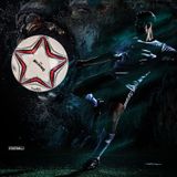  Milachic Big Five-Pointed Star Pattern Oflain-Proof PU Leather Cạnh tranh Bóng đá, Bóng đá Kích thước: Số 5 (Dành cho 11 người) 