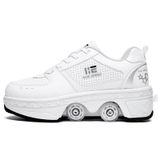  Giày trượt patin hai mục đích Giày đôi Row Row Rune Giày trượt patin, Kích thước: 33 (Low-top không có ánh sáng (trắng)) 