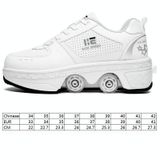  Giày trượt patin hai mục đích Giày dép Row Row Rune Giày trượt patin, Kích thước: 35 (Low-top không có ánh sáng (trắng)) 