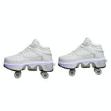 Giày trượt patin hai mục đích Giày đôi Row Row Rune Giày trượt patin, Kích thước: 38 (Top cao với ánh sáng (Trắng)) 