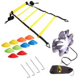  Đào tạo bóng đá 23 trong 1 Ladder + Đĩa logo + Bộ ô kéo (Màu hỗn hợp) 