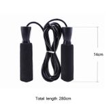  7 chiếc 2,8m Bọt Skipping Sợi dây cho kỳ thi sinh viên Thể dục ngoài trời Bỏ qua dây thừng (Đen) 