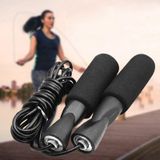  7 chiếc 2,8m Bọt Skipping Sợi dây cho kỳ thi sinh viên Thể dục ngoài trời Bỏ qua dây thừng (Đen) 