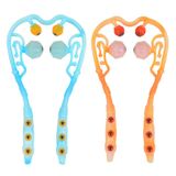  3 chiếc Hướng dẫn sử dụng Máy mát xa cổ tử cung Kính đa chức năng Massage và cổ Massage, Hình dạng: Tăng cường trị liệu từ tính màu xanh 