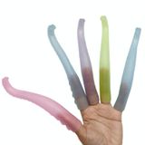  10 chiếc TPR Mềm nhựa bạch tuộc xúc tu Vỏ ngón tay Đồ chơi Ticky Prank Finger Puppet, Giao hàng màu sắc ngẫu nhiên (huỳnh quang) 