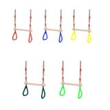  Cây gậy gỗ ép bắt tay treo nhẫn trẻ em swing, giao hàng màu ngẫu nhiên 