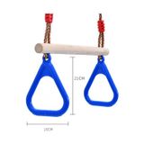  Cây gậy gỗ ép bắt tay treo nhẫn trẻ em swing, giao hàng màu ngẫu nhiên 
