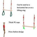  Cây gậy gỗ ép bắt tay treo nhẫn trẻ em swing, giao hàng màu ngẫu nhiên 