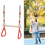  Cây gậy gỗ ép bắt tay treo nhẫn trẻ em swing, giao hàng màu ngẫu nhiên 