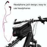  B50 Xe đạp Vỏ cứng Túi chùm tia phía trước Điện thoại di động Màn hình cảm ứng Túi nước chống rót (Đen) 