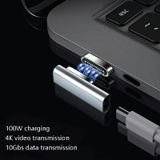  20 pin khuỷu tay từ tính USB-C / loại C / loại C hỗ trợ sạc và chuyển video 4K (Đen) 