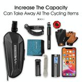  1.8L West Biking Đuôi xe đạp Túi xe đạp Vỏ cứng Túi phát hành nhanh Túi silicone Không trượt Túi đuôi lớn (Đen) 